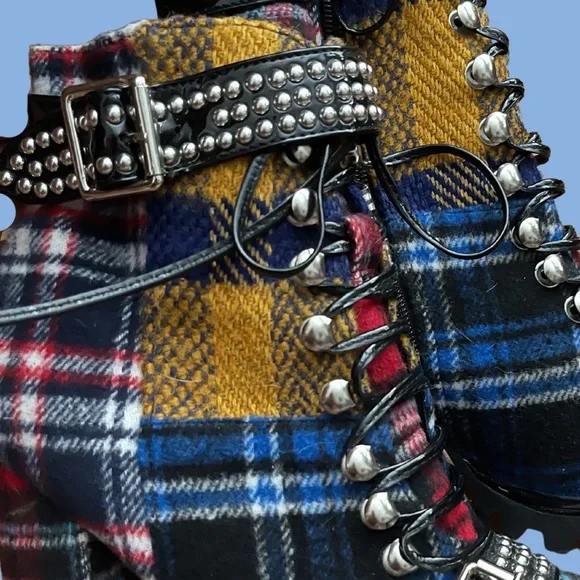 Patchwork Jeffrey Campbell Lilith Booties - Picture 2 of 4